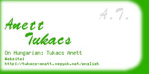 anett tukacs business card